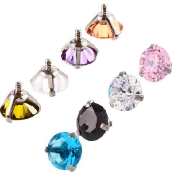 ηεω Kaleidoscope Iridescent Multi-Color Navel / Belly Ring Rhinestone Zircon - Picture 3 of 8